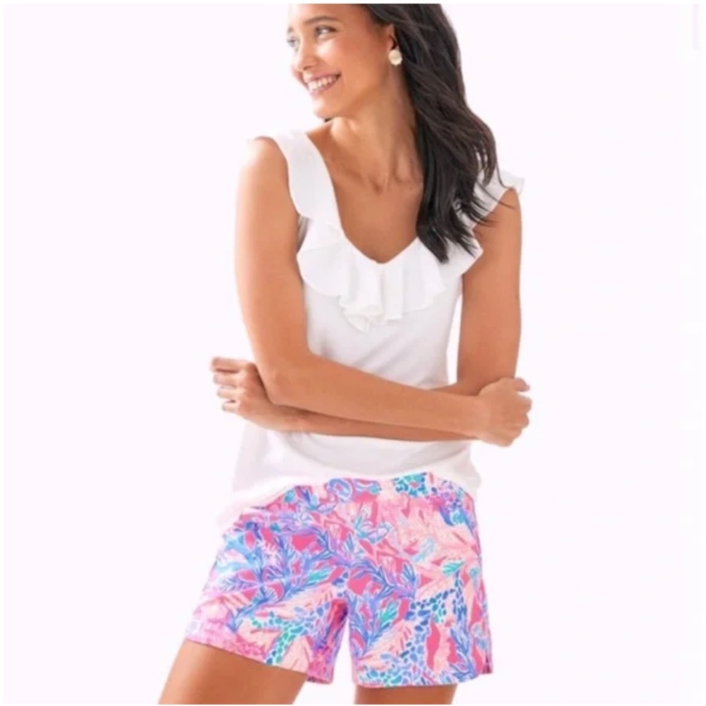 ❤️ Lilly Pulitzer Pull On Ocean View Short in Aquadesiac Pink ❤️ F